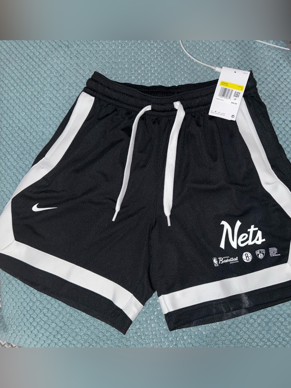 Nike Black and White Women’s Basketball Shorts with Team Trim